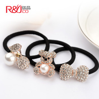 Regent hair accessories Korean version rhinestone alloy three piece hair ring headband female ponyta